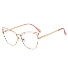 Carica l&#39;immagine nel visualizzatore di Gallery, Anti-Blue Blocking Glasses Trends Cat Eye Women&#39;s Glasses Frame Design Oversized Optical Decorative Glasses