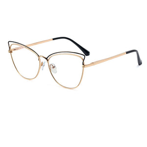 Anti-Blue Blocking Glasses Trends Cat Eye Women's Glasses Frame Design Oversized Optical Decorative Glasses