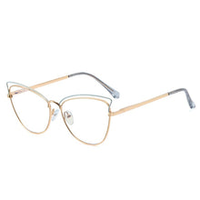 Carica l&#39;immagine nel visualizzatore di Gallery, Anti-Blue Blocking Glasses Trends Cat Eye Women&#39;s Glasses Frame Design Oversized Optical Decorative Glasses