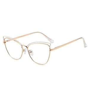 Anti-Blue Blocking Glasses Trends Cat Eye Women's Glasses Frame Design Oversized Optical Decorative Glasses