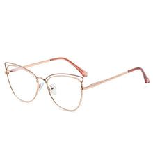 Carica l&#39;immagine nel visualizzatore di Gallery, Anti-Blue Blocking Glasses Trends Cat Eye Women&#39;s Glasses Frame Design Oversized Optical Decorative Glasses