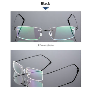Anti Blue Light Folding Rimless Eyeglasses Optical Glasses Man Square ...