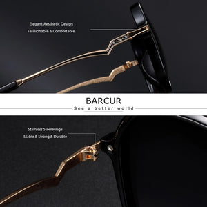 BARCUR Design Frame Polarized Sunglasses Women Sun Glasses Driving Photochromic Men Shades UV400 Protection