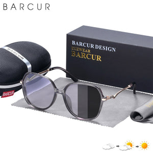 BARCUR Design Frame Polarized Sunglasses Women Sun Glasses Driving Photochromic Men Shades UV400 Protection