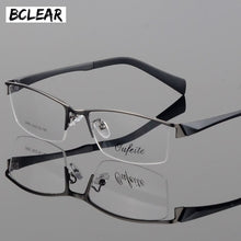 Load image into Gallery viewer, BCLEAR myopia glasses men&#39;s business casual half frame glasses frame optical eyeglass 2493