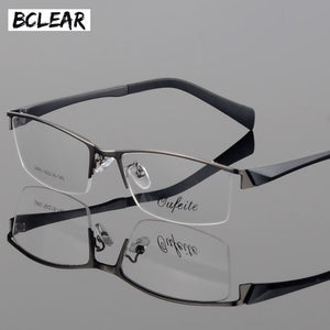 BCLEAR myopia glasses men's business casual half frame glasses frame optical eyeglass 2493