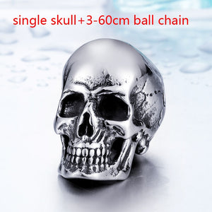 Unique 316L Stainless Steel New Arrival Super Punk Skull Biker Pendant Necklace Fashion charm Jewelry BP8-216
