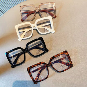 Big Frame Square Anti Blue Light Glasses Frame Women Oversized Computer Eyewear Frame Men Clear Myopia Optical Eyeglasses