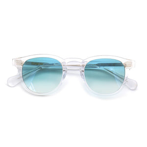 Occhiali da sole da uomo Capitan Jack Johnny Depp Match Eyewear Occhiali da sole in acetato cristallo blu per donna 