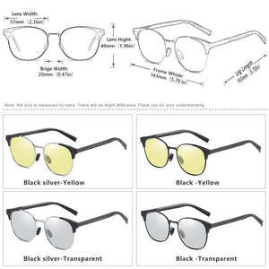 Classic Brand Round Sunglasses Women Men Polarized Photochromic Day Night Glasses Driving Fishing Eyewear occhiali da sole uomo