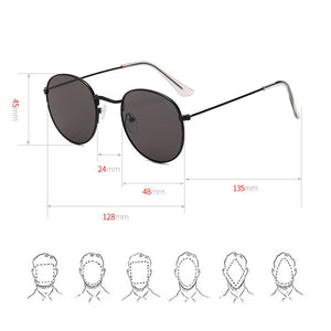 Classic Small Frame Round Sunglasses Women/Men Brand Designer Alloy Mirror Sun Glasses Vintage Modis Oculos