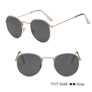 Classic Small Frame Round Sunglasses Women/Men Brand Designer Alloy Mirror Sun Glasses Vintage Modis Oculos