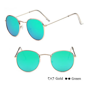 Classic Small Frame Round Sunglasses Women/Men Brand Designer Alloy Mirror Sun Glasses Vintage Modis Oculos