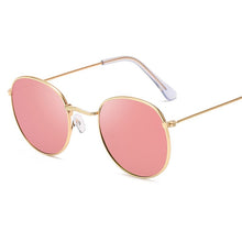 Carica l&#39;immagine nel visualizzatore di Gallery, Classic Small Frame Round Sunglasses Women/Men Brand Designer Alloy Mirror Sun Glasses Vintage Modis Oculos