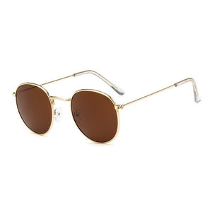 Classic Small Frame Round Sunglasses Women/Men Brand Designer Alloy Mirror Sun Glasses Vintage Modis Oculos