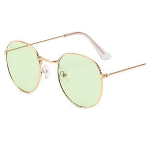 Classic Small Frame Round Sunglasses Women/Men Brand Designer Alloy Mirror Sun Glasses Vintage Modis Oculos