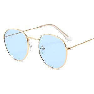 Classic Small Frame Round Sunglasses Women/Men Brand Designer Alloy Mirror Sun Glasses Vintage Modis Oculos