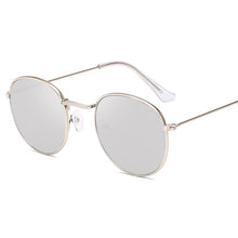 Carica l&#39;immagine nel visualizzatore di Gallery, Classic Small Frame Round Sunglasses Women/Men Brand Designer Alloy Mirror Sun Glasses Vintage Modis Oculos