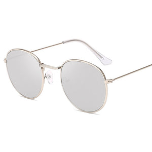 Classic Small Frame Round Sunglasses Women/Men Brand Designer Alloy Mirror Sun Glasses Vintage Modis Oculos