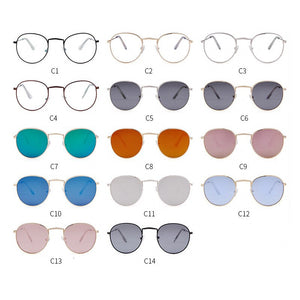 Classic Small Frame Round Sunglasses Women/Men Brand Designer Alloy Mirror Sun Glasses Vintage Modis Oculos