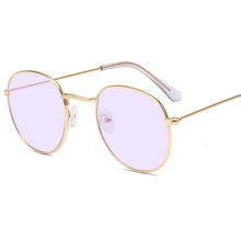 Carica l&#39;immagine nel visualizzatore di Gallery, Classic Small Frame Round Sunglasses Women/Men Brand Designer Alloy Mirror Sun Glasses Vintage Modis Oculos