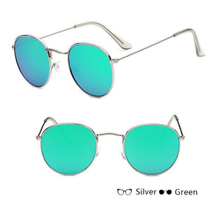 Classic Small Frame Round Sunglasses Women/Men Brand Designer Alloy Mirror Sun Glasses Vintage Modis Oculos