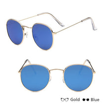 Carica l&#39;immagine nel visualizzatore di Gallery, Classic Small Frame Round Sunglasses Women/Men Brand Designer Alloy Mirror Sun Glasses Vintage Modis Oculos