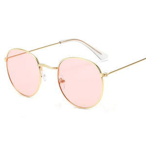 Classic Small Frame Round Sunglasses Women/Men Brand Designer Alloy Mirror Sun Glasses Vintage Modis Oculos