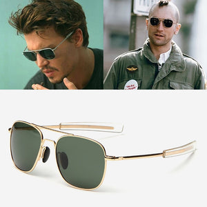 Classic USA Air Force Military Aviation Sunglasses Men HD Polarized Driving Glasses Women Travel Eyewear Mirror Anti-Glare UV400