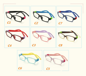 Cute Acetato Rubber Kids Glasses Frame Flexible Spectacles Children Frames Eyewear TR90 Optical Glass 8813 Oculos De Grau