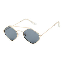 Carica l&#39;immagine nel visualizzatore di Gallery, Designer Sunglasses Women  Sun Glasses Diamond Rhombus Metal Frame Retro Unisex Men Eyewear