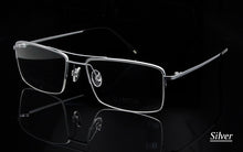 Load image into Gallery viewer, ESNBIE  Titanium Glasses Frame Men Half Rim Eyeglasses Pilot Glass Eyewear Business Man Spectacle Frame Clear Lens