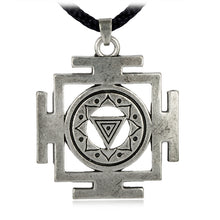 Load image into Gallery viewer, Buddhism Kali Yantra of Transformation Hindu Goddess Pendant Tantric Yoga Hindi Jewelry Lotus Necklace