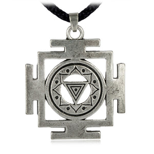 Buddhism Kali Yantra of Transformation Hindu Goddess Pendant Tantric Yoga Hindi Jewelry Lotus Necklace