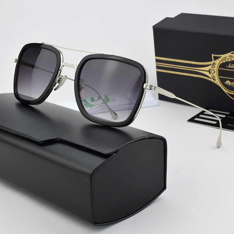 Modern Square Mirrored Flat Lens Sunglasses - zeroUV