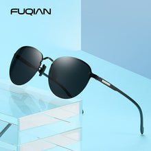 Load image into Gallery viewer, FUQIAN 2023 Round Polarized Sunglasses Men Women Rimless Sun Glasses Male Ultra Light TR90 Driver&#39;s Eyeglasses UV400