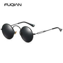 Load image into Gallery viewer, FUQIAN  Small Round Polarized Men Sunglasses Brand Design Steampunk Women Sunglass Anti Blue Ray Glasses