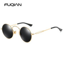 Load image into Gallery viewer, FUQIAN  Small Round Polarized Men Sunglasses Brand Design Steampunk Women Sunglass Anti Blue Ray Glasses