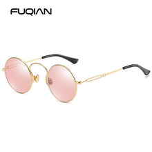 Load image into Gallery viewer, FUQIAN  Small Round Polarized Men Sunglasses Brand Design Steampunk Women Sunglass Anti Blue Ray Glasses