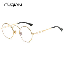 Load image into Gallery viewer, FUQIAN  Small Round Polarized Men Sunglasses Brand Design Steampunk Women Sunglass Anti Blue Ray Glasses