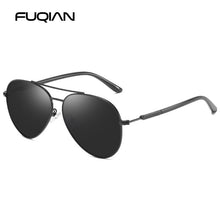 Load image into Gallery viewer, FUQIAN Stylish Polarized Sunglasses Men Women Metal Pilot Sun Glasses Male Ultra Light TR90 Driving Shades UV400