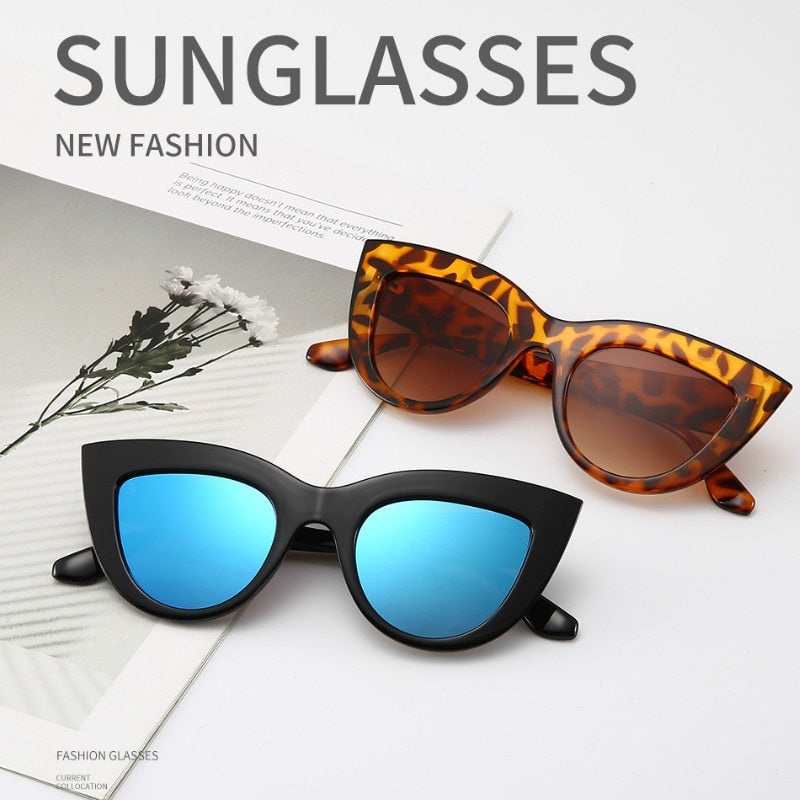 Vintage Cat Eye Sun Glasses For Woman Trending Fashion Female Eyewear  Luxury Brand Design Sun Glasses Ladies Shades 