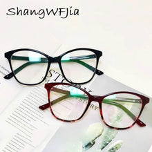 Load image into Gallery viewer, Cat Eye Frames Eyeglasses Brand design Women transparent Frame for men Big frame eye galses female clear lens Spectacle