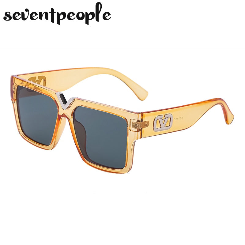 Square Sunglasses Women 2023 Brand Designer Trendy Rectangle Sun Glass –  Cinily