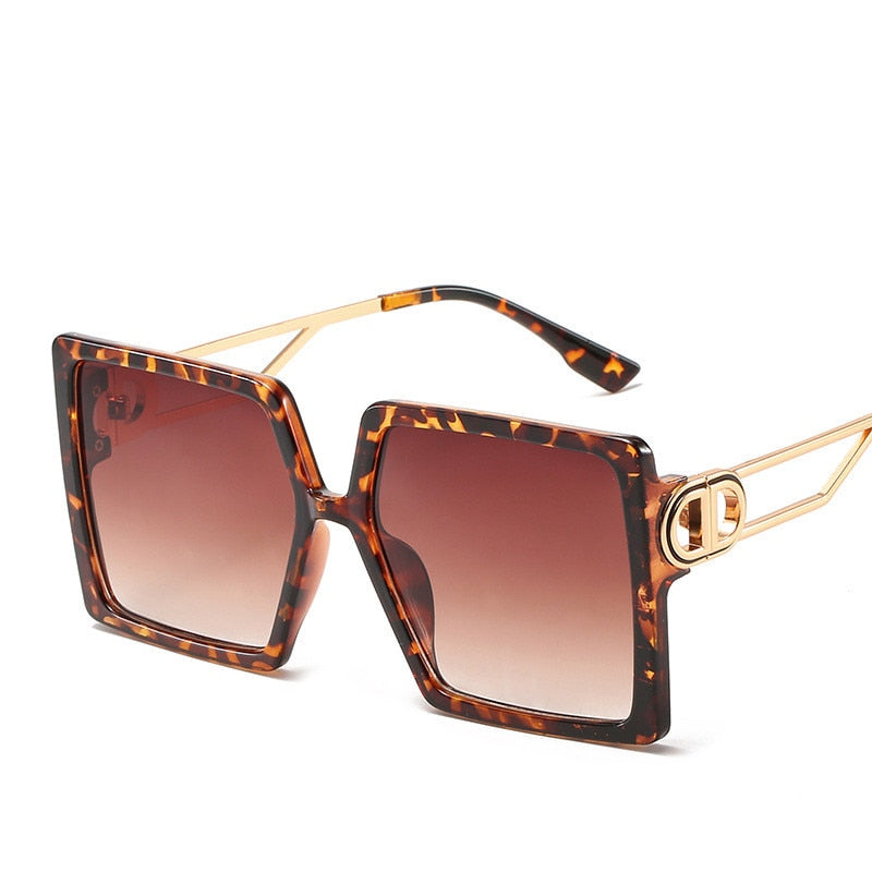 2021 New Fashion Luxury Brand Square Sunglasses For Wmen Vintage