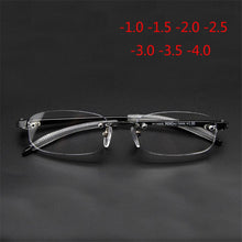 Load image into Gallery viewer, Frameless Finished Myopic Eyeglasses Men Women Rimless Ultralight Frame Short-sighted Eyewear Myopia Glasses 100 ~ 400 Degrees