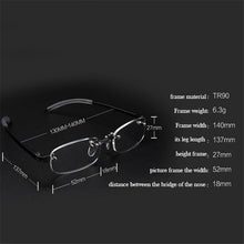 Load image into Gallery viewer, Frameless Finished Myopic Eyeglasses Men Women Rimless Ultralight Frame Short-sighted Eyewear Myopia Glasses 100 ~ 400 Degrees