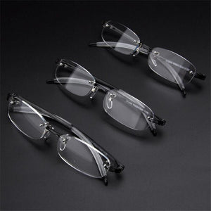 Frameless Finished Myopic Eyeglasses Men Women Rimless Ultralight Frame Short-sighted Eyewear Myopia Glasses 100 ~ 400 Degrees