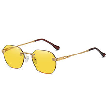 Load image into Gallery viewer, Frameless Gold Metal Ladies Sunglasses Rimless Gradient Lens Blue Sun Glasses For Men Uv400 Summer 2023