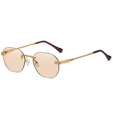 Load image into Gallery viewer, Frameless Gold Metal Ladies Sunglasses Rimless Gradient Lens Blue Sun Glasses For Men Uv400 Summer 2023